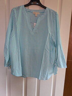 Michael Kors turquoise XL top NEW